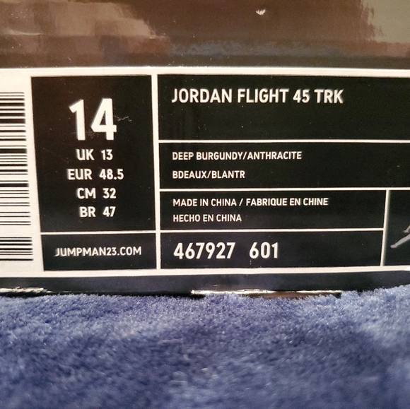 Jordan flight 45 TRK Deep Burgundy / Anthracite - Picture 7 of 7